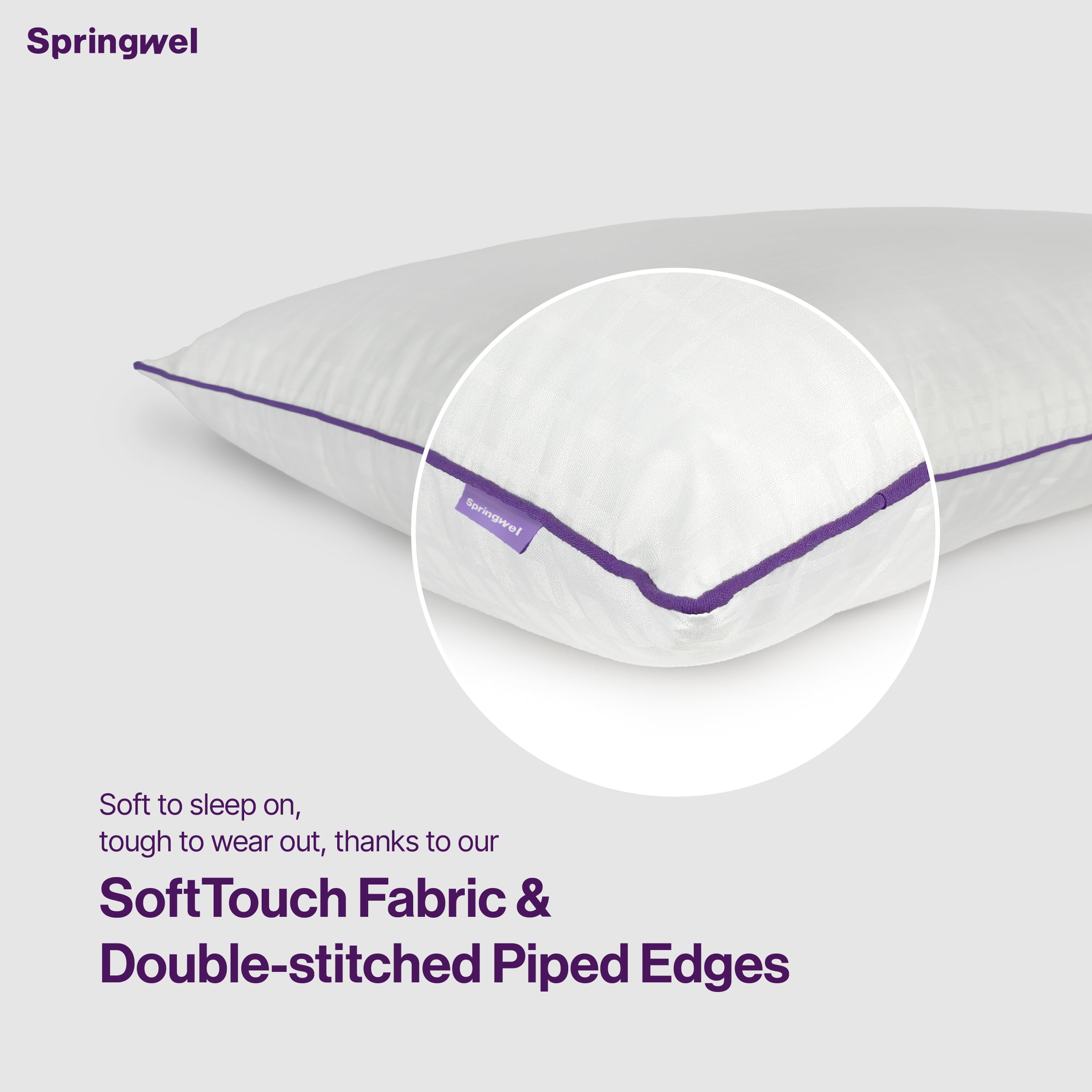 Plush Microfiber Pillow (27x17) - Set of 2