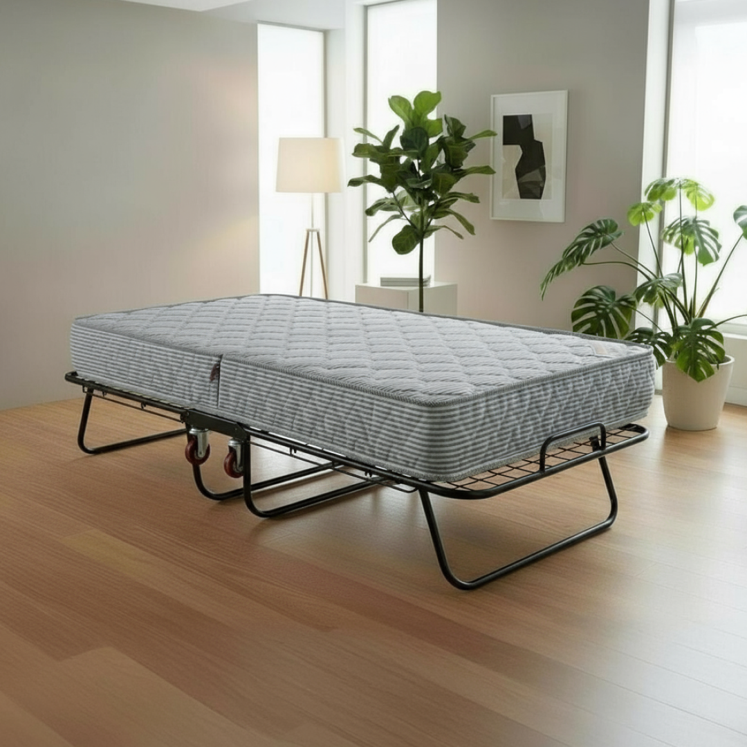 Foldable Metal Rollaway Bed Set