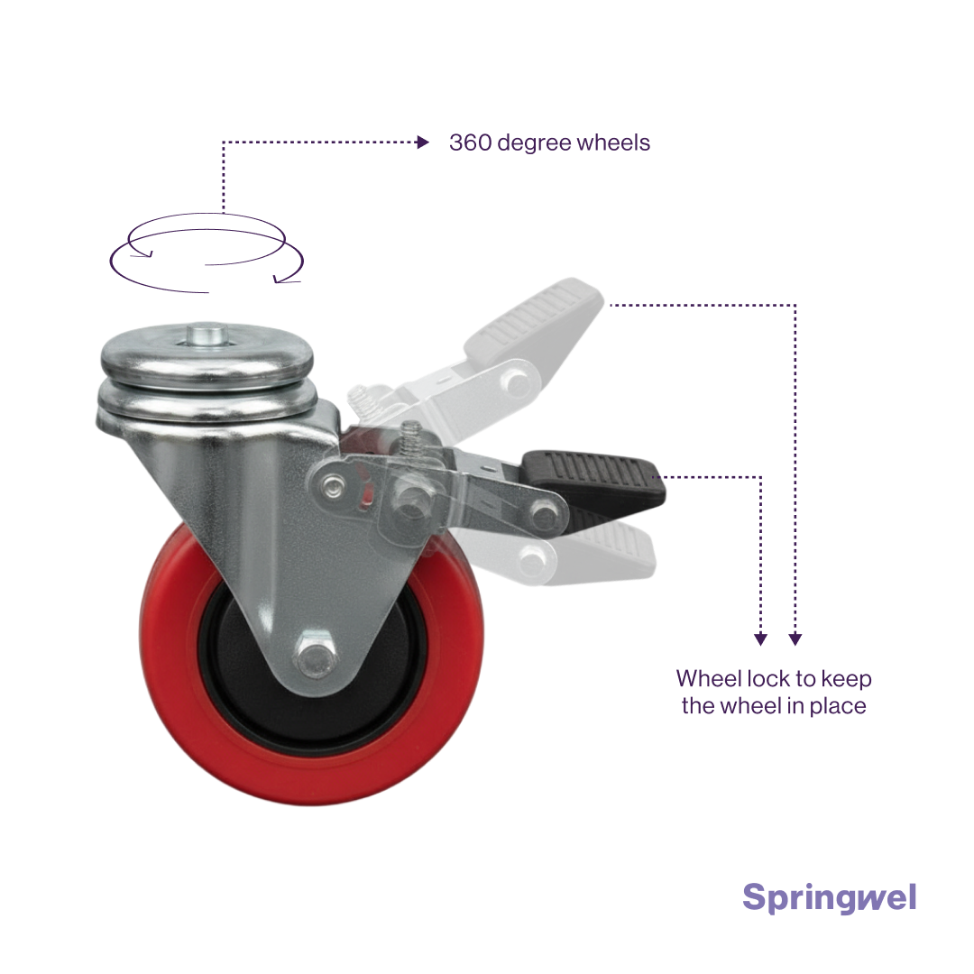 Foldable Metal Rollaway Bed Set