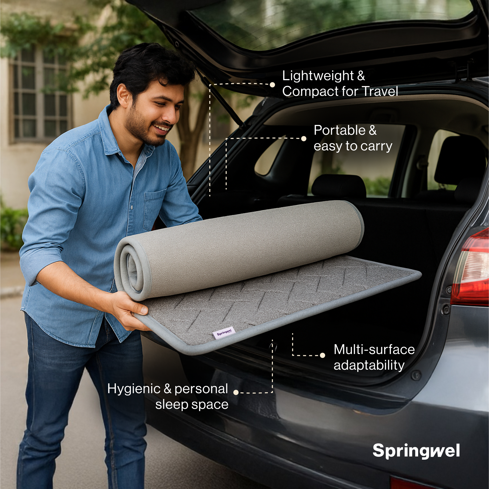 Foldable Travel Mattress (Single)