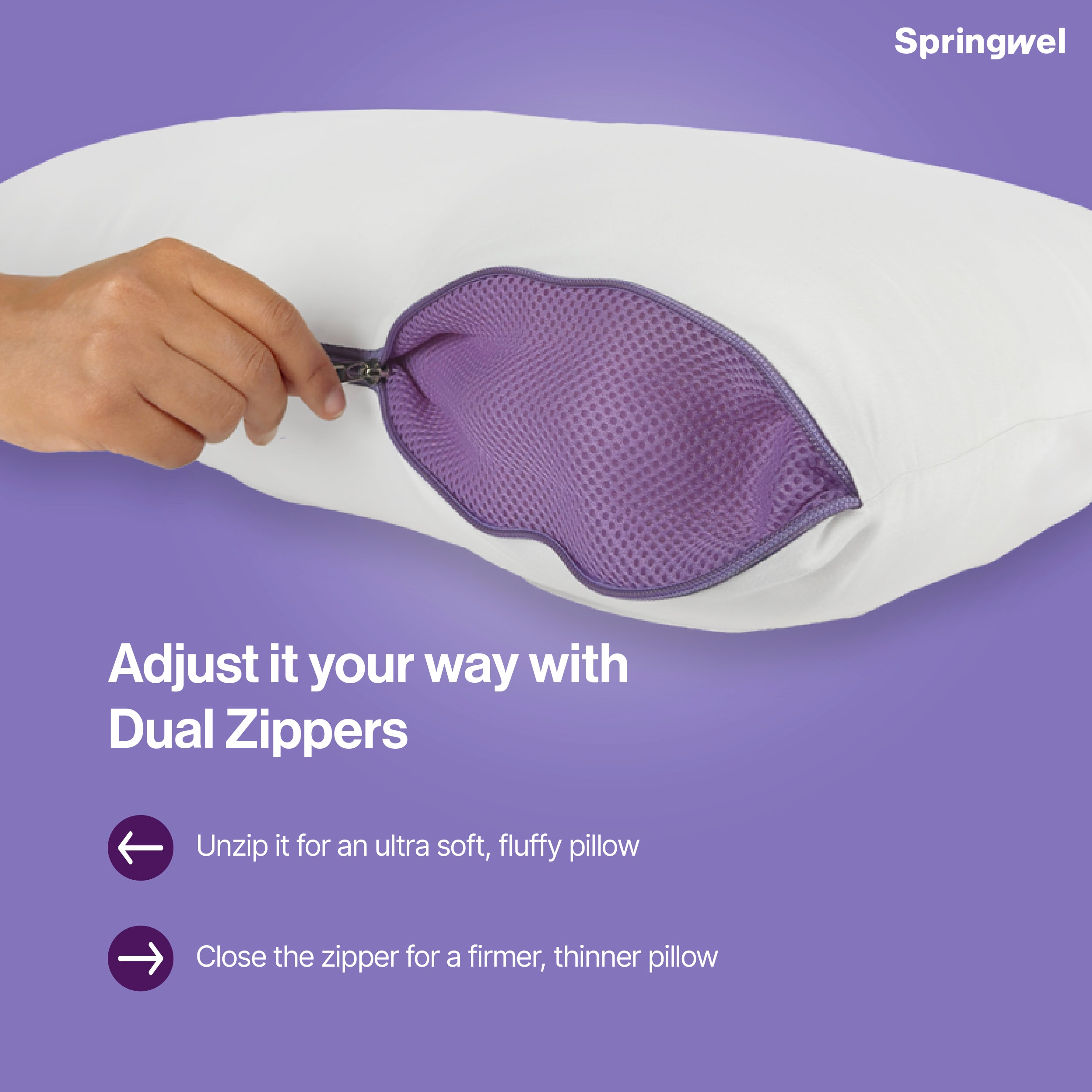 Flexi Height Adjustable Microfibre Pillow (27x17)