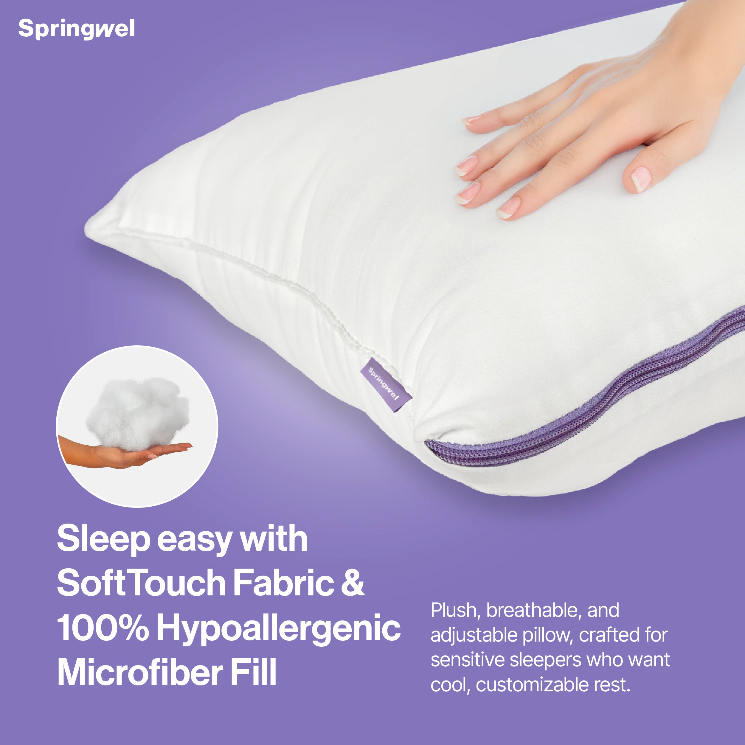 Flexi Height Adjustable Microfibre Pillow (27x17)